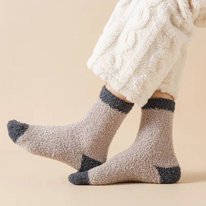Mens Fuzzy Socks Winter Warm Coral Fleece Thermal Homewear Floor Sleeping Plush Socks Thicken Warm Soft Male Sokken